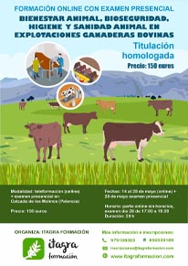 Bienestar animal, bioseguridad, higiene y sanidad animal en explotaciones ganaderas bovinas