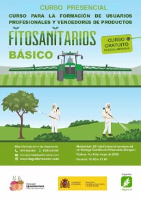 Curso para la formación de usuarios profesionales y vendedores de productos fitosanitarios. Básico