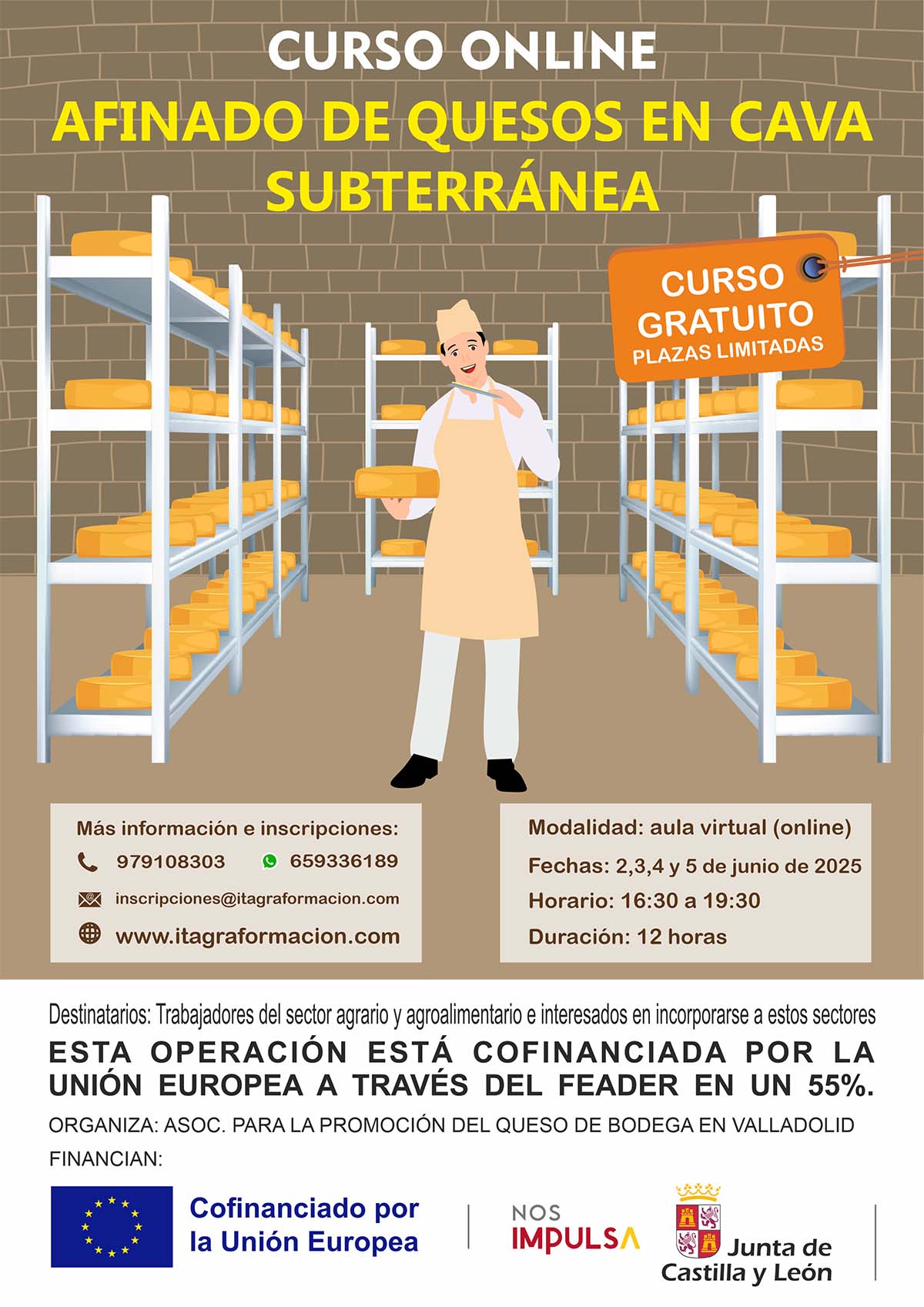 Afinado de quesos en cava subterránea