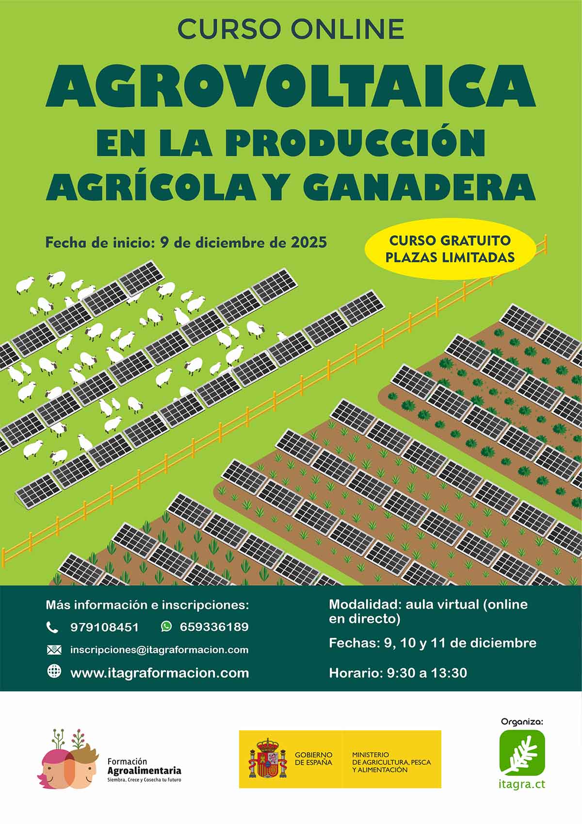 Agrovoltaica en la producción agrícola y ganadera