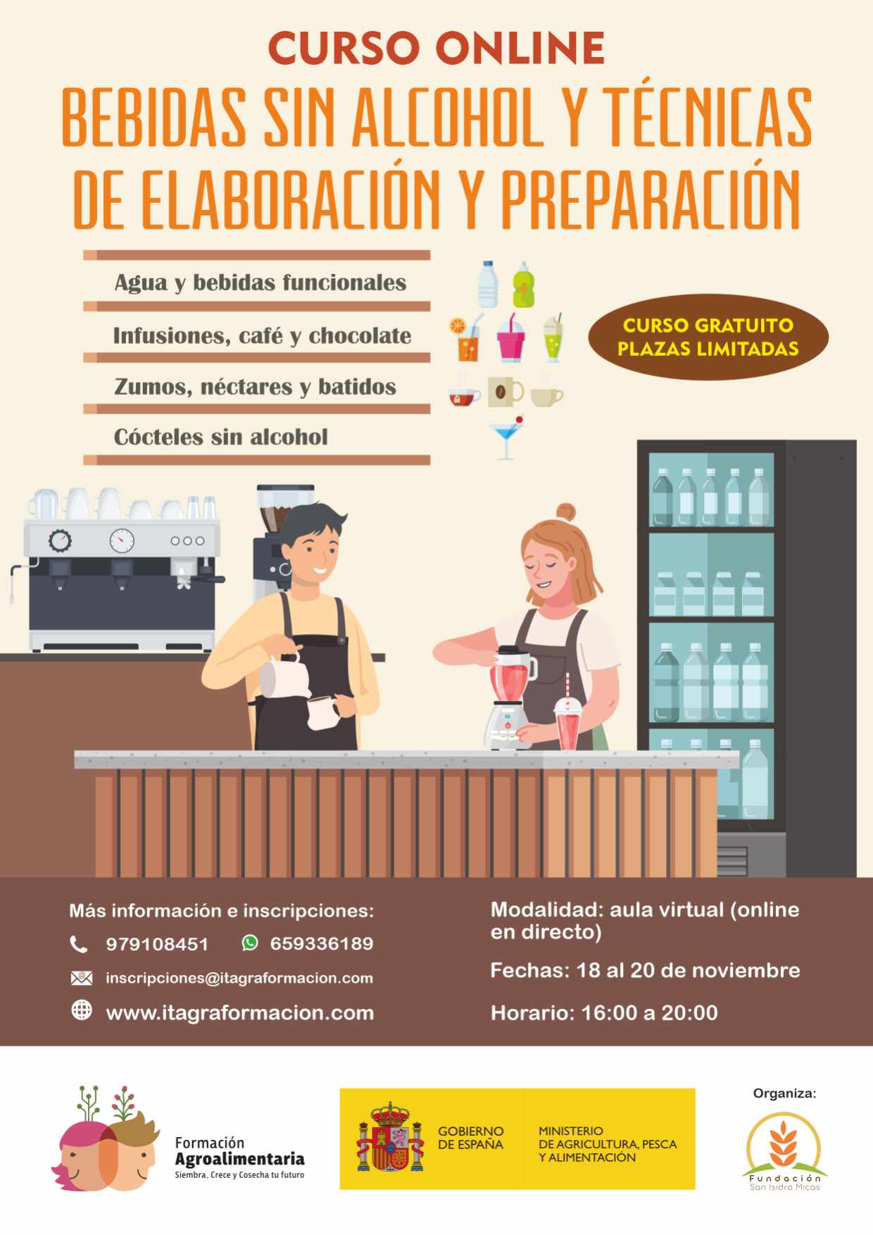 Bebidas sin alcohol y técnicas de elaboración y preparación