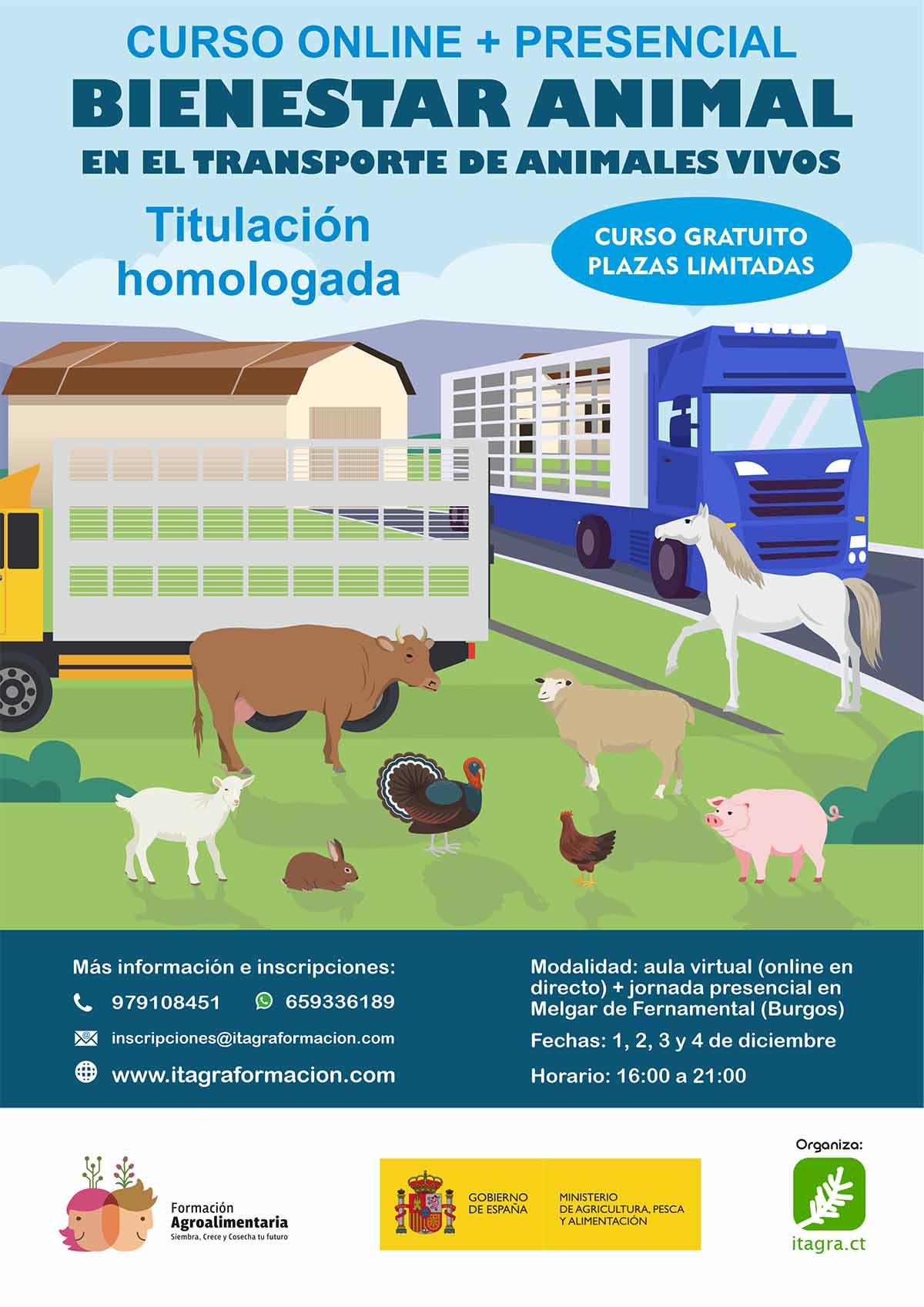 Curso de bienestar animal en el transporte