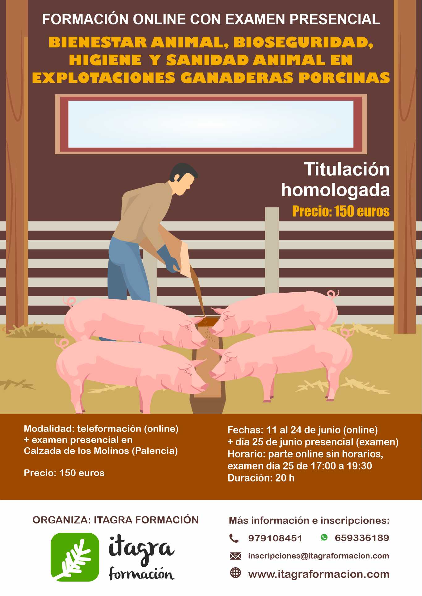Bienestar animal, bioseguridad, higiene y sanidad animal en explotaciones ganaderas porcinas