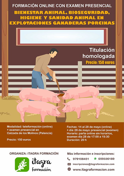 Bienestar animal, bioseguridad, higiene y sanidad animal en explotaciones ganaderas porcinas