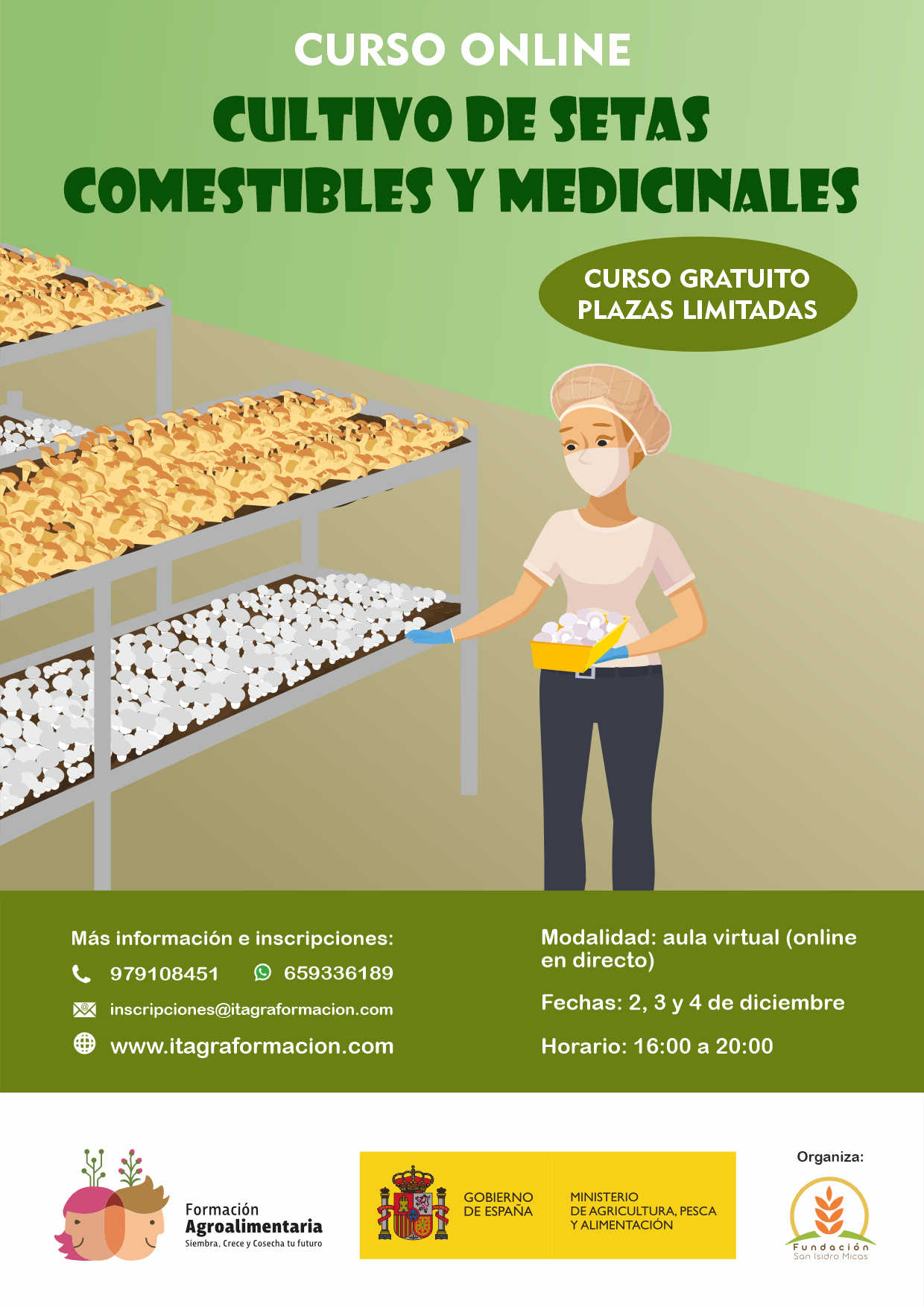 Cultivo de setas comestibles y medicinales