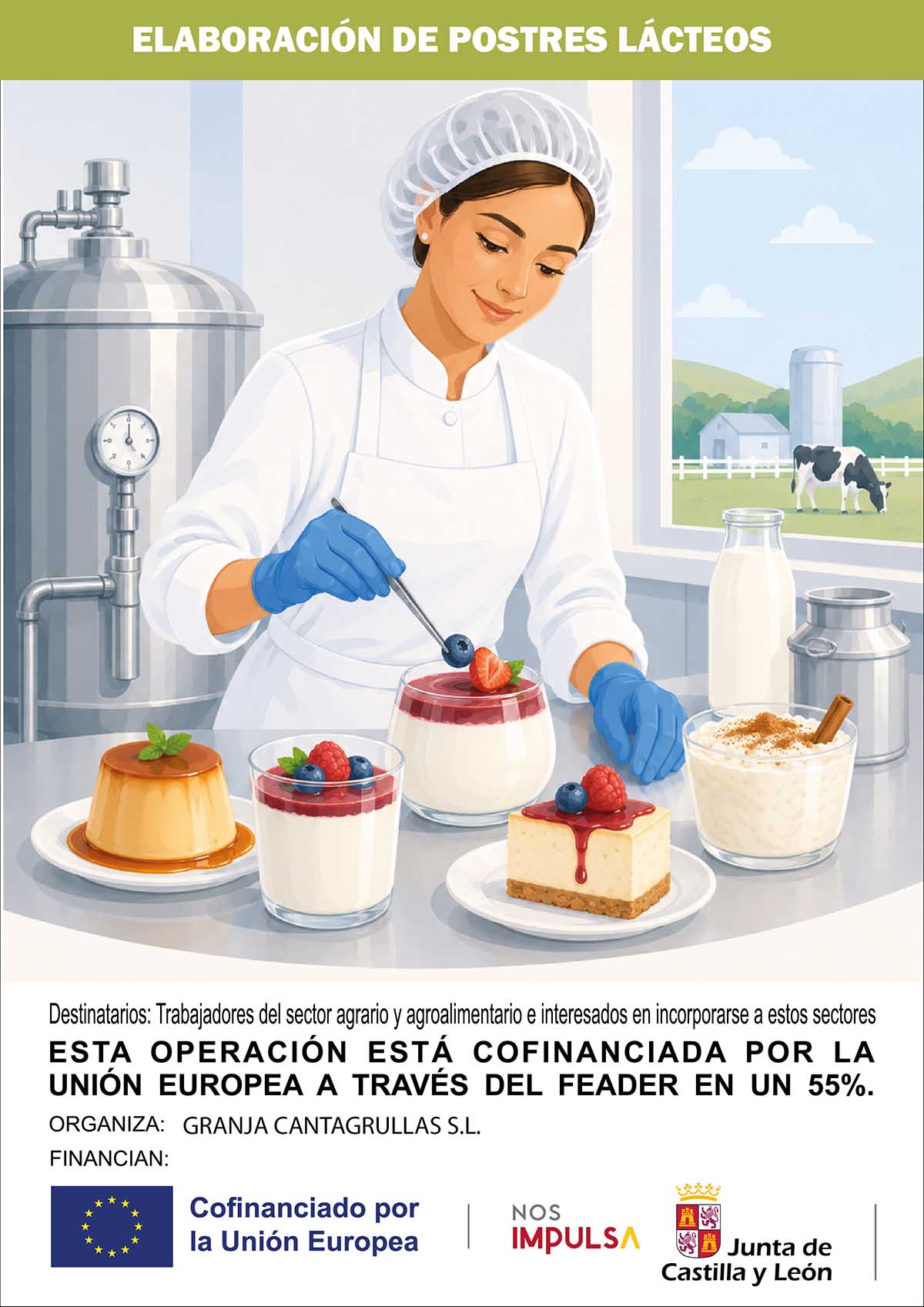 Elaboración de postres lácteos