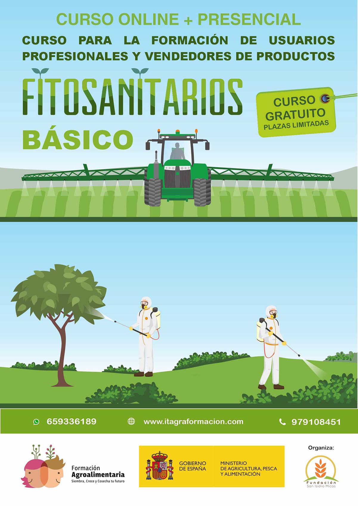 Curso para la formación de usuarios profesionales y vendedores de productos fitosanitarios. Básico