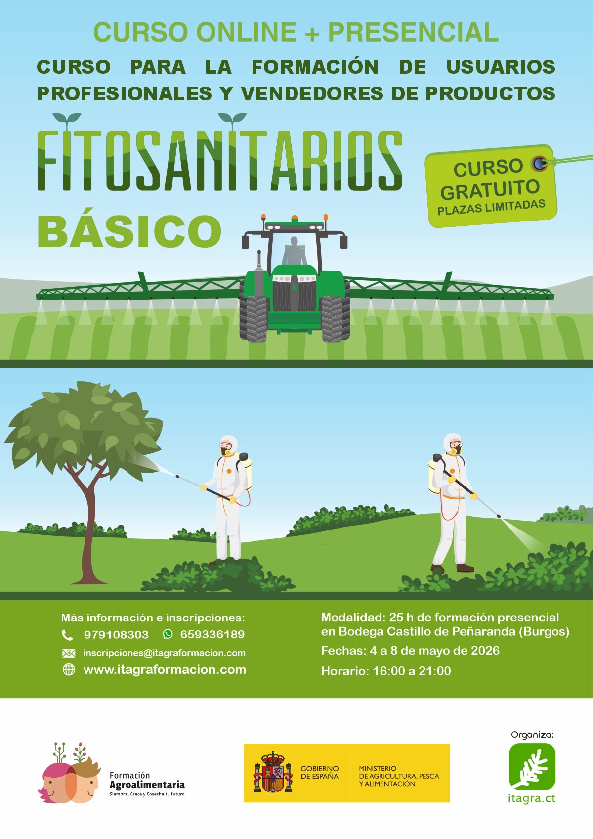 Curso para la formación de usuarios profesionales y vendedores de productos fitosanitarios. Básico