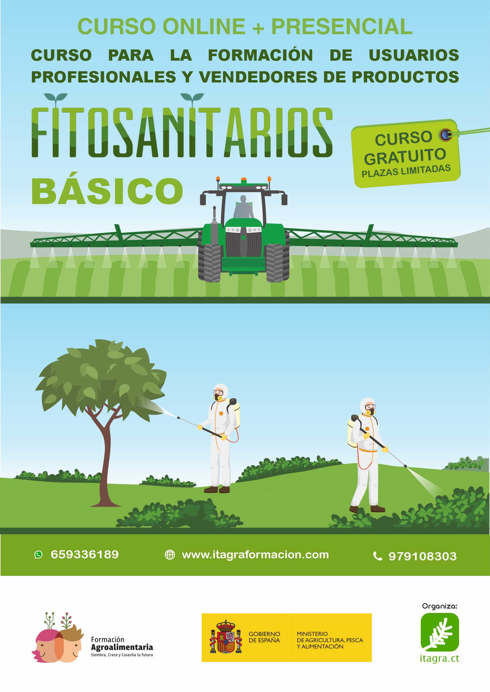 Curso para la formación de usuarios profesionales y vendedores de productos fitosanitarios. Básico