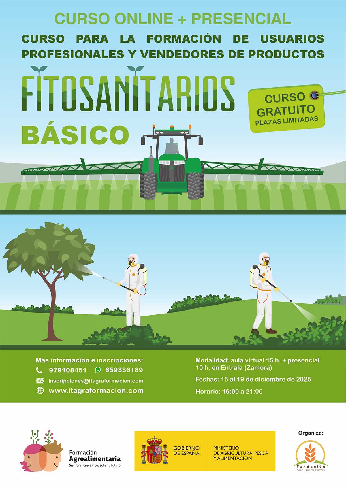 Curso para la formación de usuarios profesionales y vendedores de productos fitosanitarios. Básico