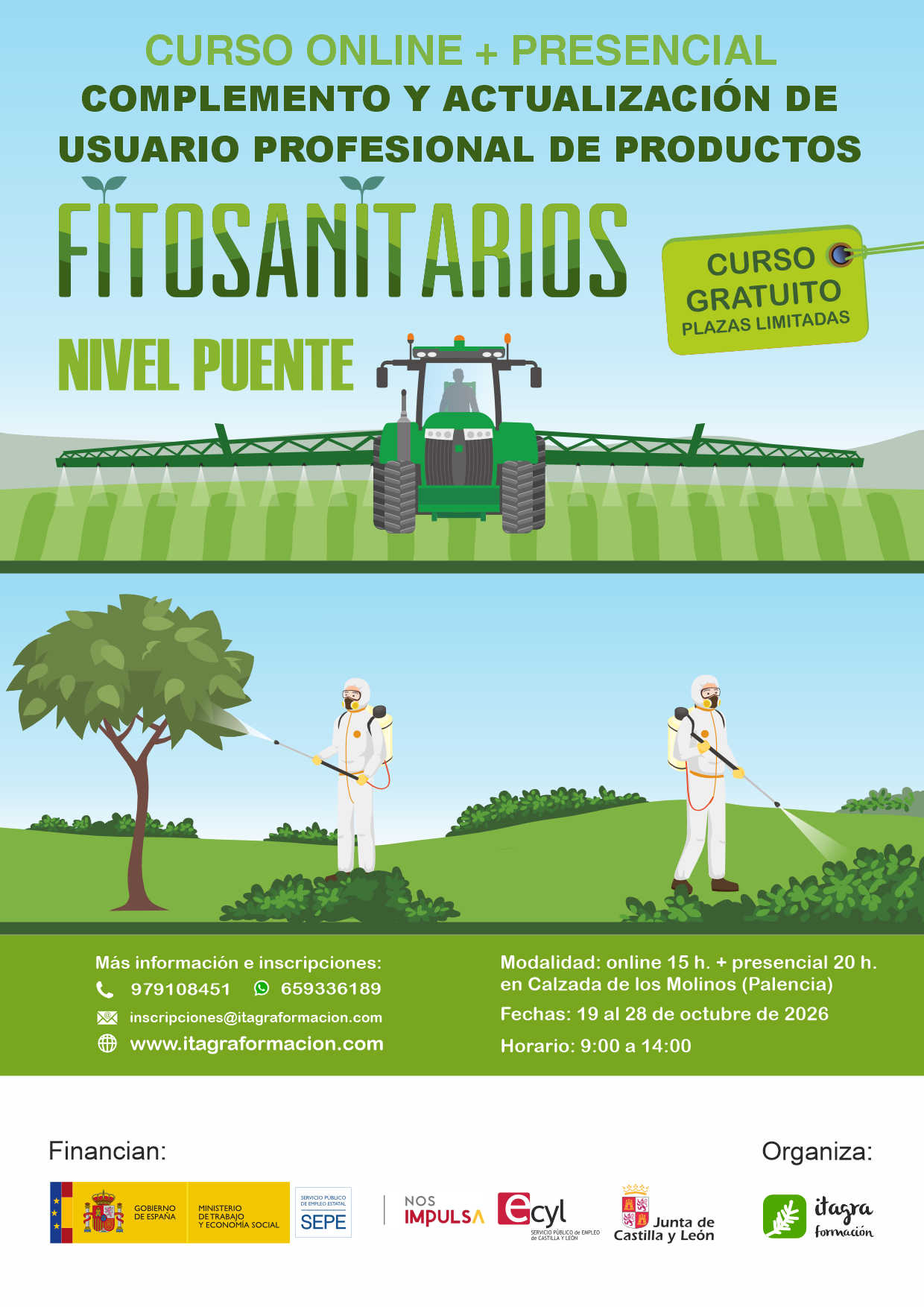 Complemento y actualización de usuario profesional de productos fitosanitarios. Nivel Puente.