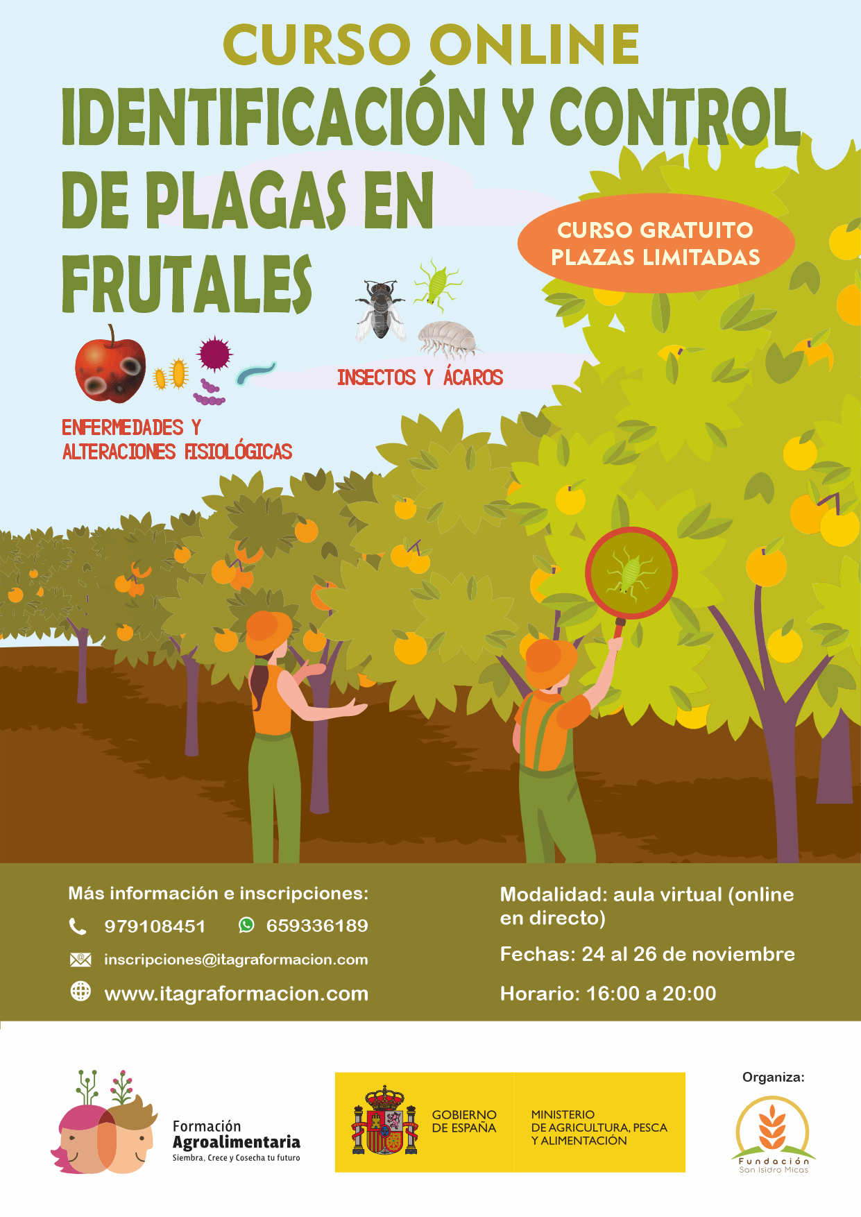 Identificación y control de plagas en frutales