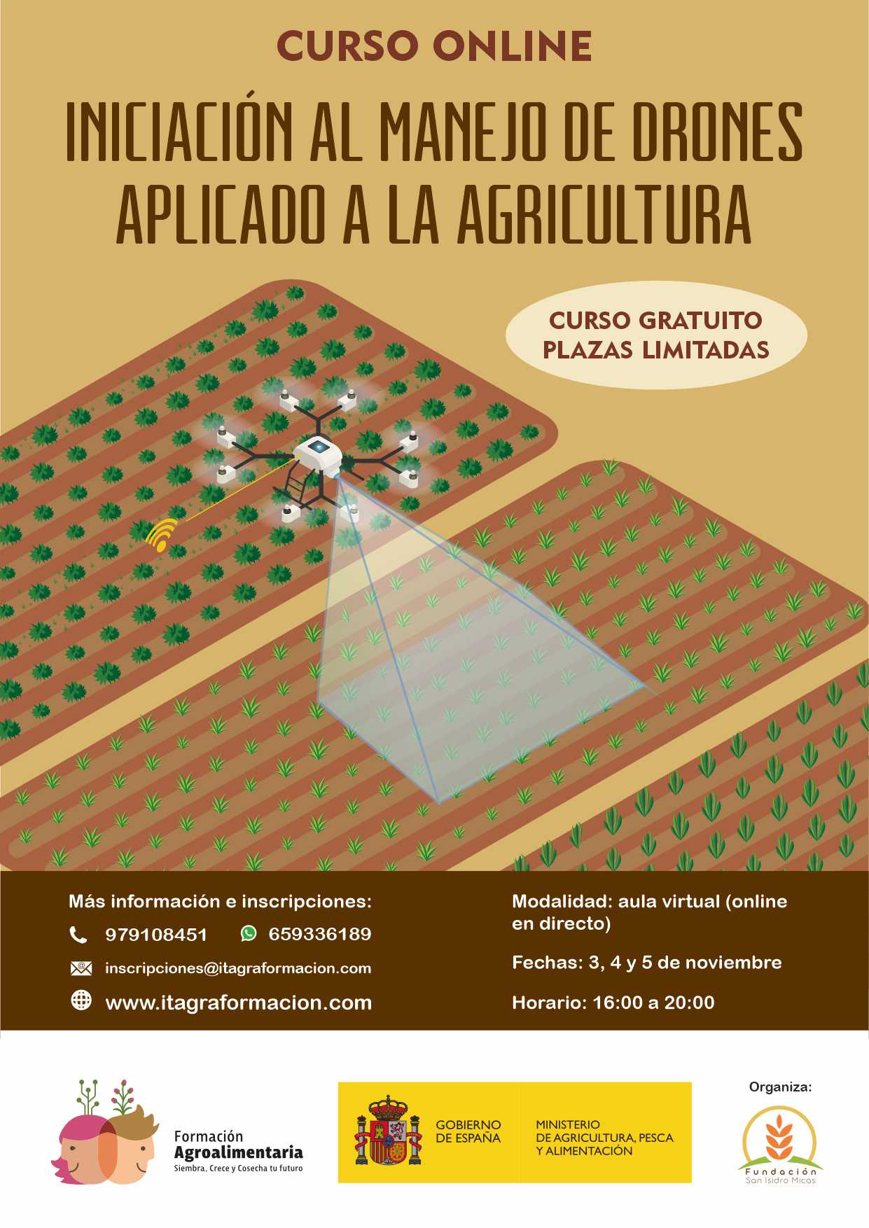Iniciación al manejo de drones aplicado a la agricultura