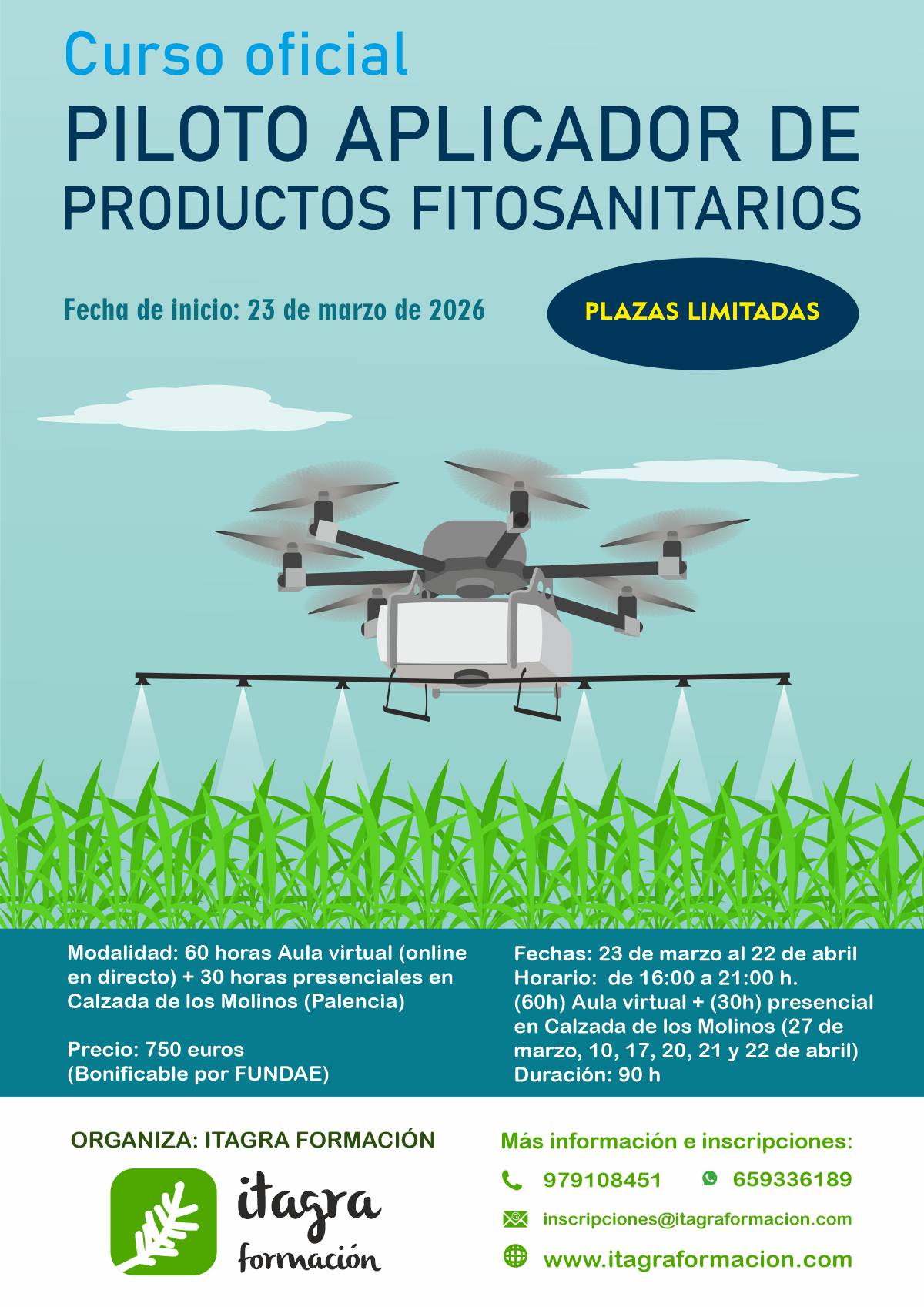 Piloto aplicador de productos fitosanitarios