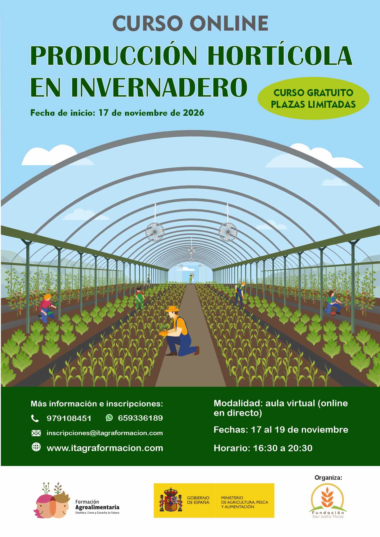 Producción hortícola en invernadero