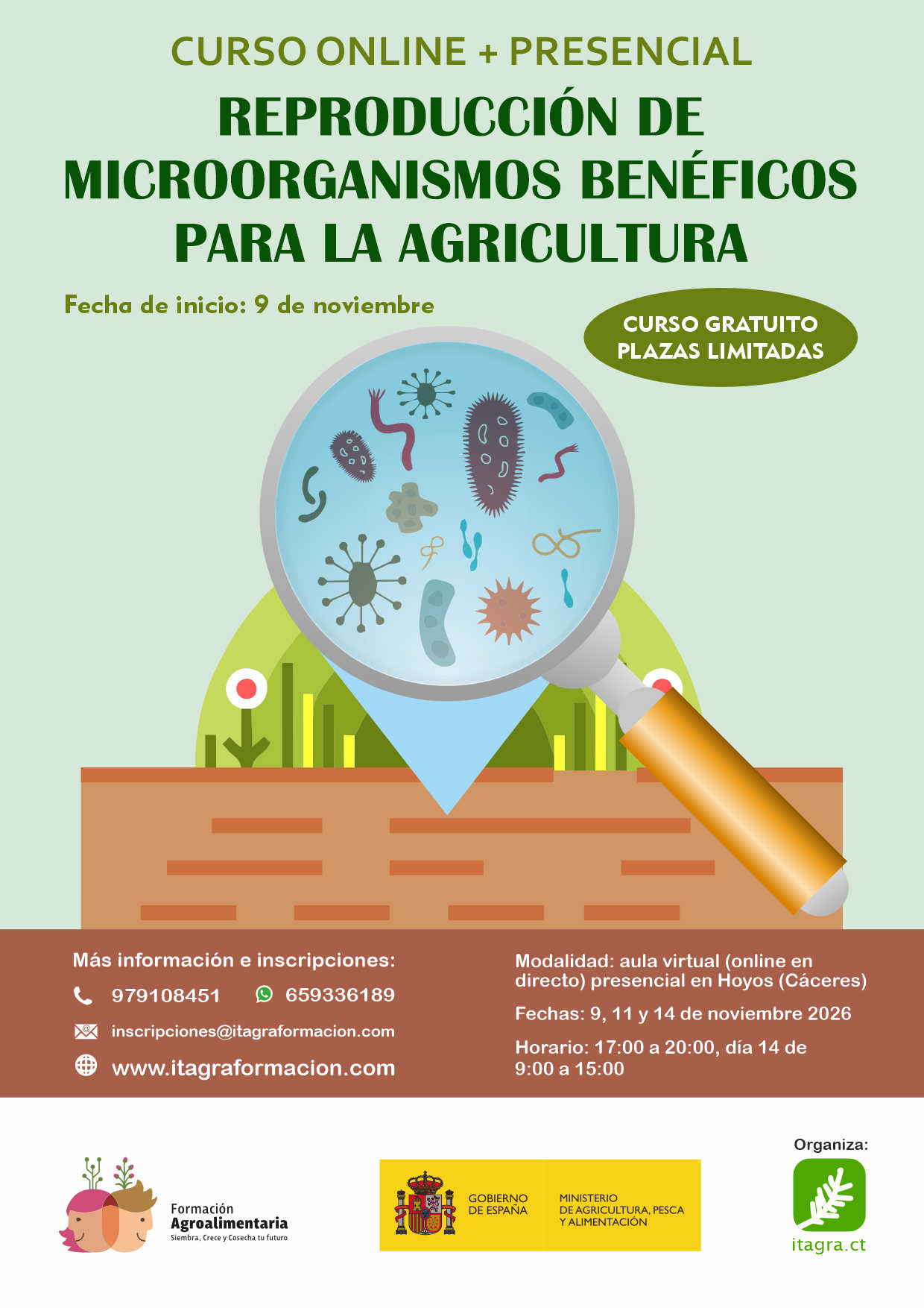 Reproducción de microorganismos benéficos para la agricultura