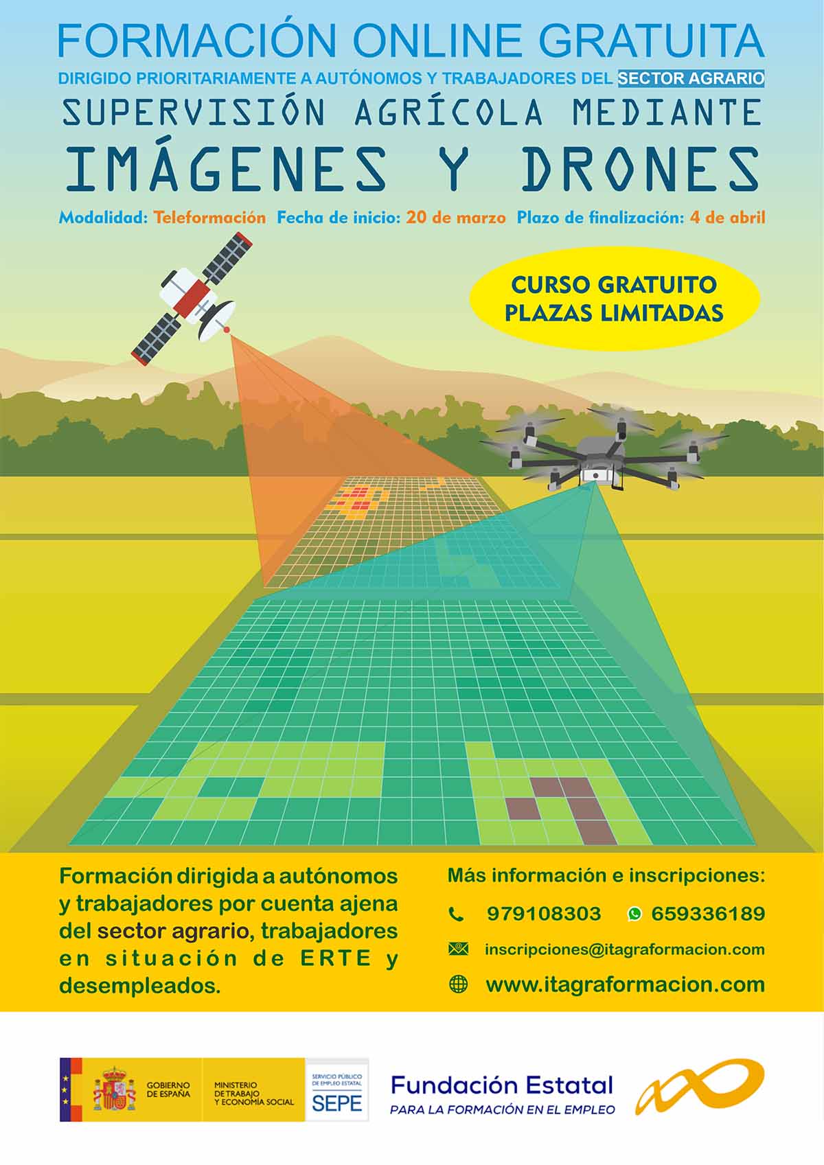 Supervisión agrícola mediante imágenes y drones