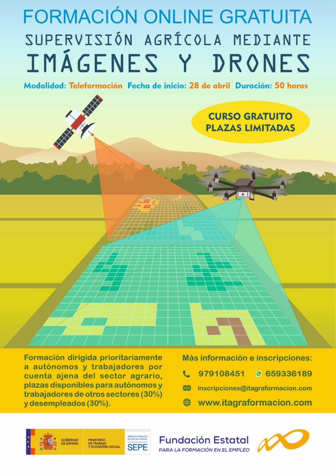 Supervisión agrícola mediante imágenes y drones